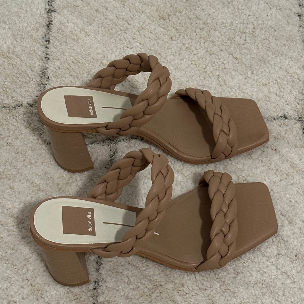 Dolce Vita Paily Braided Heels.  Color: Cafe.  Size: 8